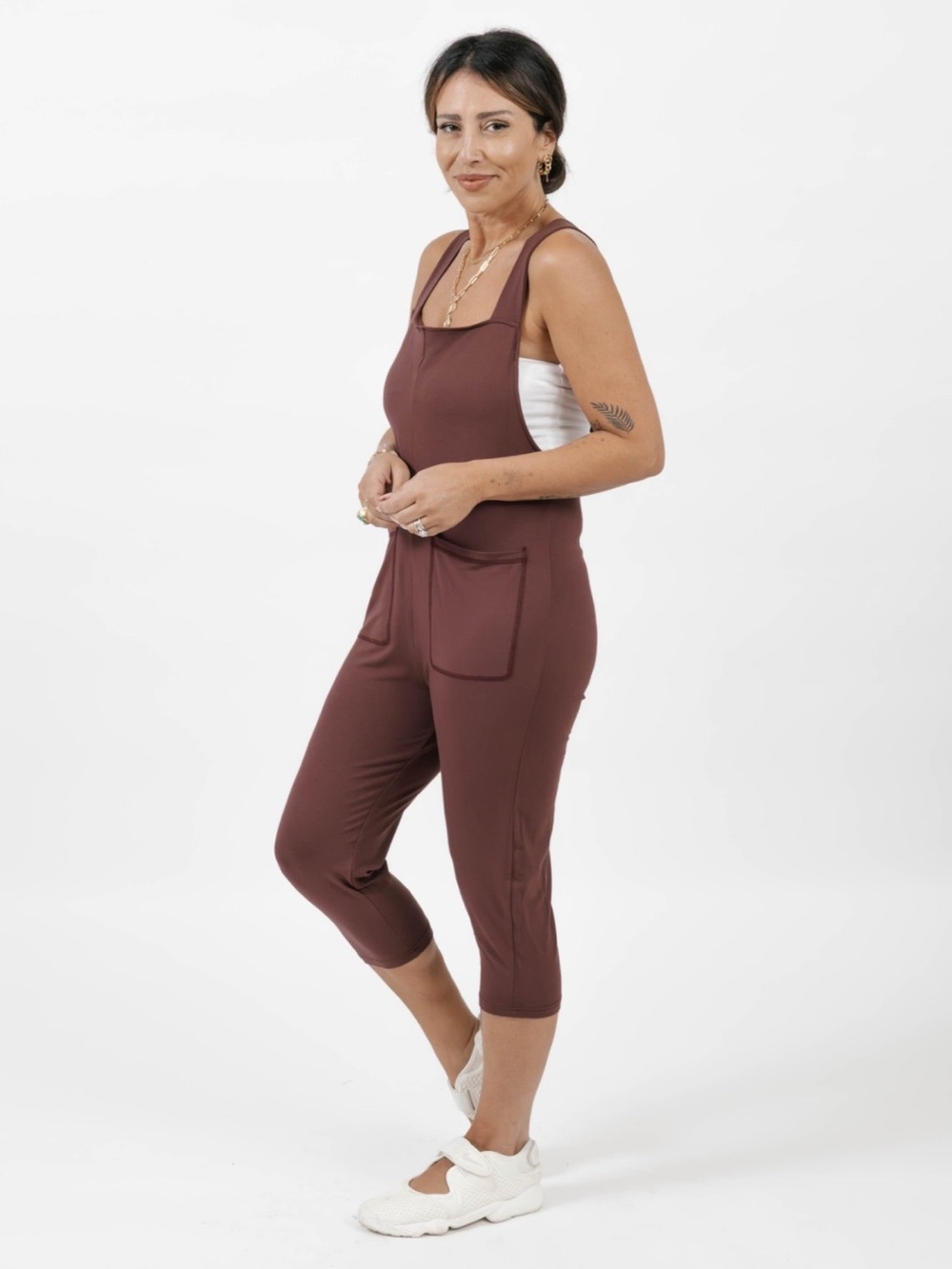 Smash + Tess Capri Romperalls in Cedarwood